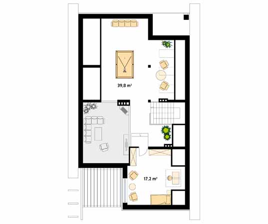 Projekt domu Aga - rzut poddasza