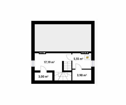 Projekt domu Agat - rzut piwnicy