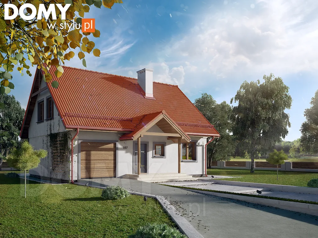 Projekt domu z poddaszem Agatka 2 - wizualizacja frontowa