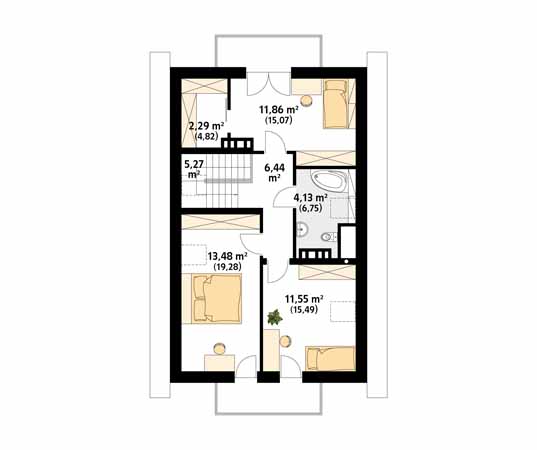 Projekt domu Agawa 2 - rzut poddasza