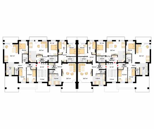 Projekt domu Akant - rzut piętra