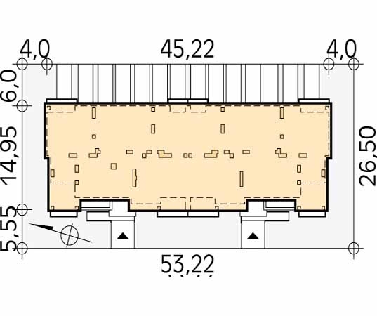 Projekt domu Akant - usytuowanie na działce