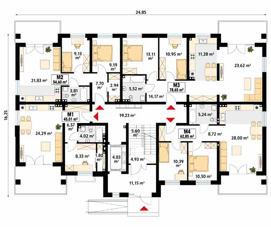 Projekt domu Akant 3 - rzut parteru
