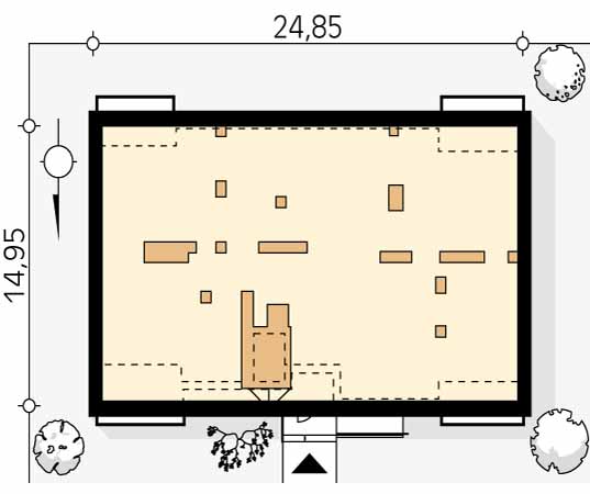 Projekt domu Akant 3 - usytuowanie na działce