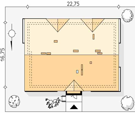 Projekt domu Akant 4 - usytuowanie na działce