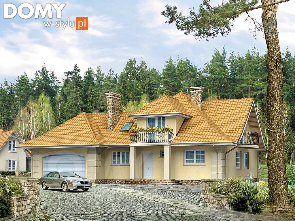 Projekt domu Akord - wizualizacja frontowa