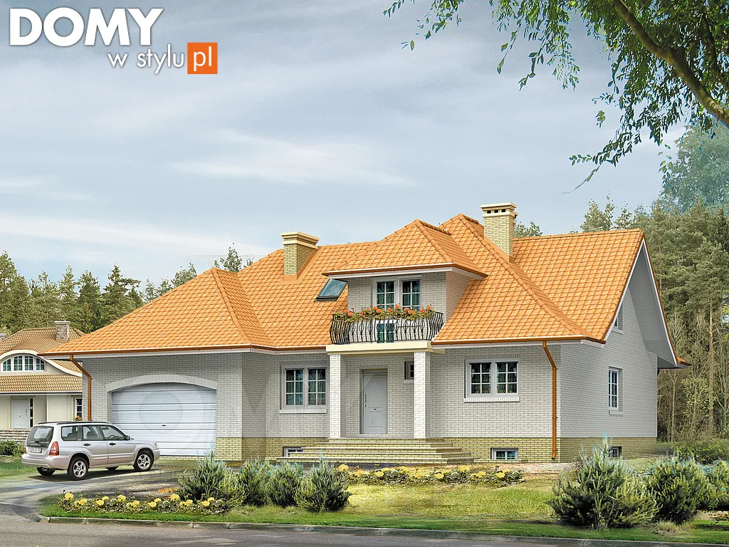 Projekt domu Akord 2 - wizualizacja frontowa