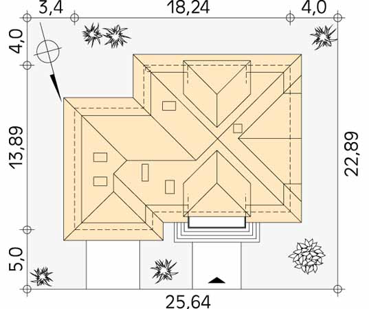 Projekt domu Akord 3 - usytuowanie na działce