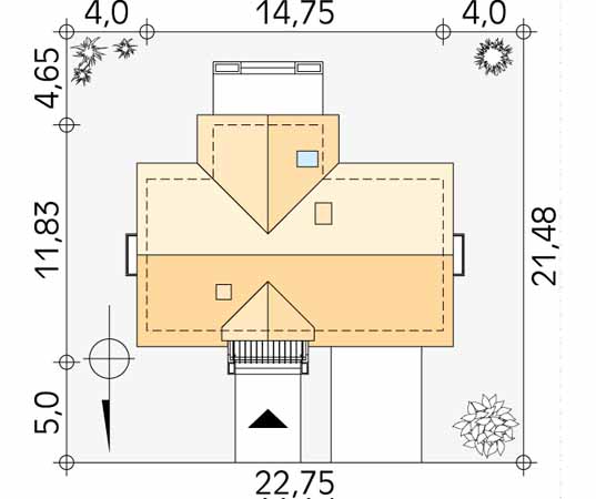 Projekt domu Alka 2 - usytuowanie na działce