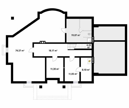 Projekt domu Allegro 3 - rzut piwnicy