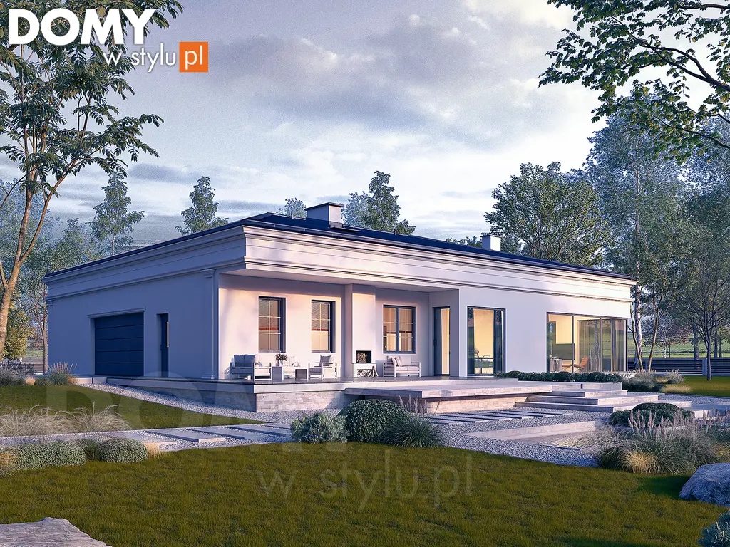 Projekt domu parterowego Amadeusz 3 - wizualizacja frontowa