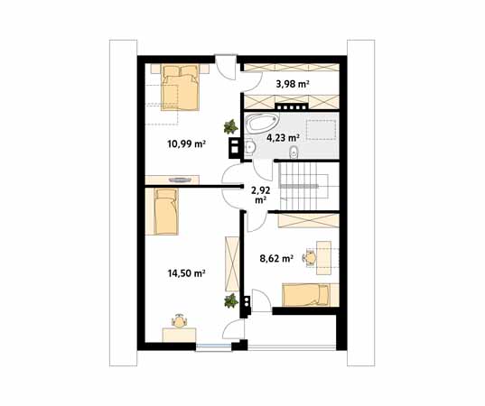 Projekt domu Amarant dr-T - rzut poddasza