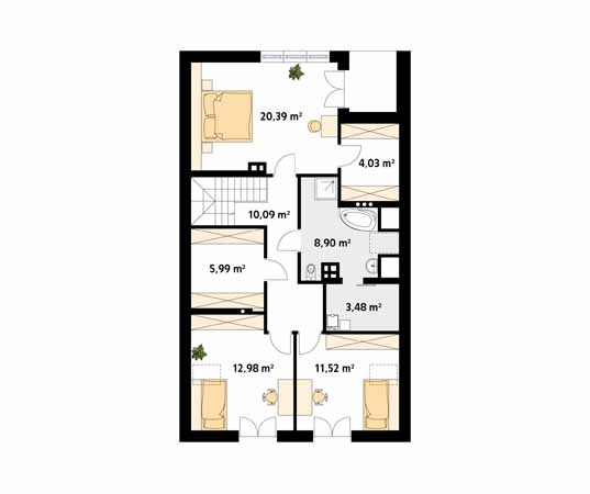 Projekt domu Amarylis - rzut poddasza