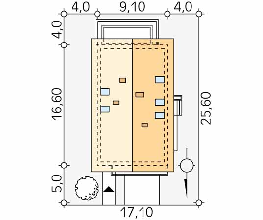 Projekt domu Amarylis 5 - usytuowanie na działce
