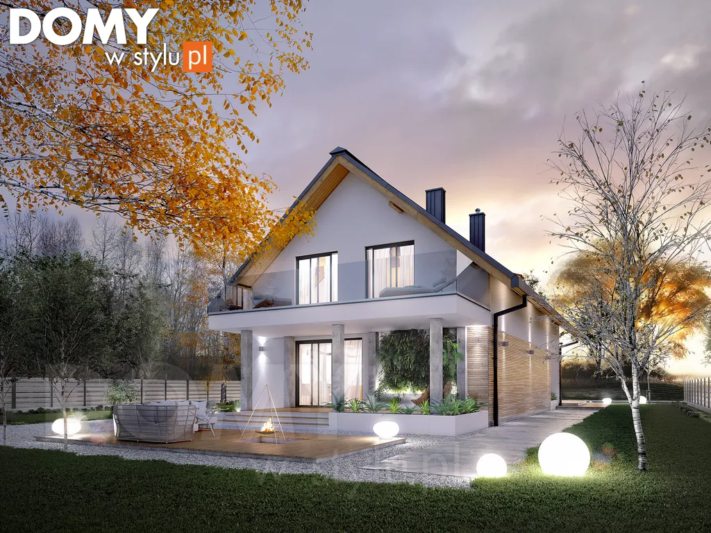 Nowoczesny projekt domu z poddaszem Amarylis 5 - wizualizacja frontowa