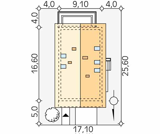 Projekt domu Amarylis 6 - usytuowanie na działce