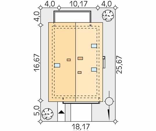 Projekt domu Amarylis 7 - usytuowanie na działce