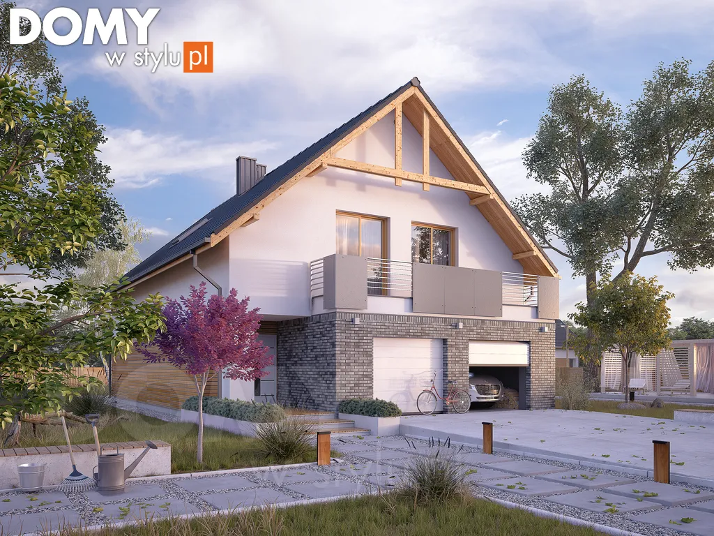 Nowoczesny projekt domu z poddaszem Amarylis 7 - wizualizacja frontowa