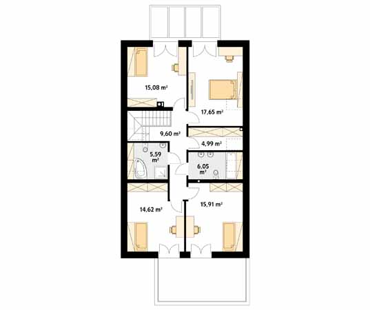 Projekt domu Amarylis 8 - rzut poddasza