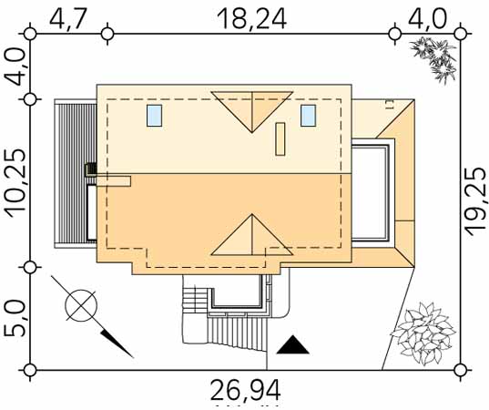 Projekt domu Amber 3 - usytuowanie na działce