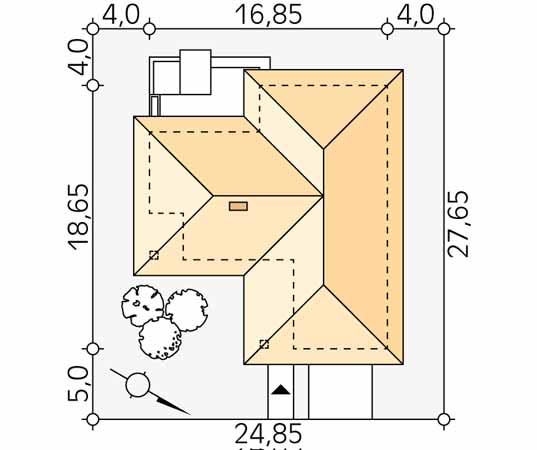 Projekt domu Ambrozja 4 - usytuowanie na działce