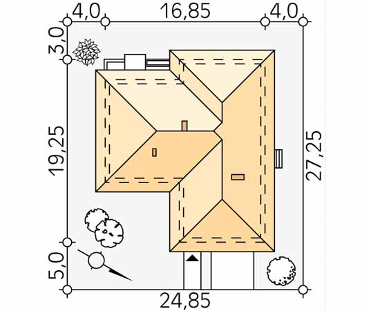 Projekt domu Ambrozja 7 - usytuowanie na działce