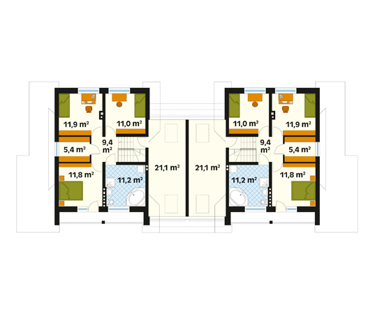 Projekt domu Antrakt - rzut poddasza