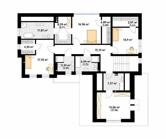 Projekt domu Anyż 2 - rzut poddasza