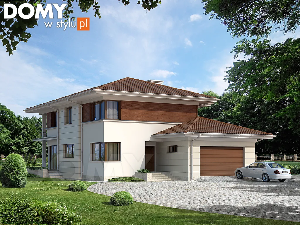 Nowoczesny projekt domu piętrowego Aplauz 2 - wizualizacja frontowa