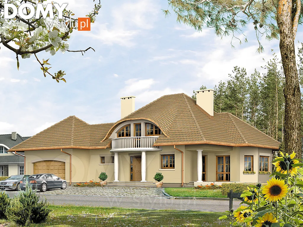 Projekt domu z poddaszem Aria 4 - wizualizacja frontowa