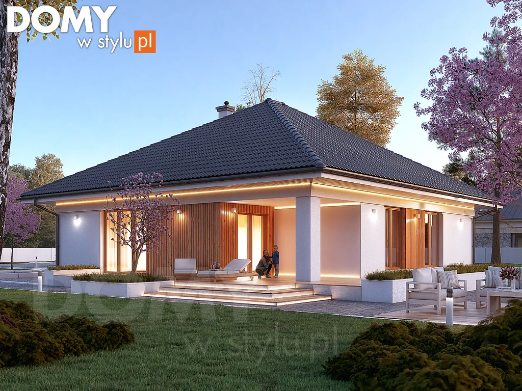 Nowoczesny projekt domu parterowego Ariel 6 - wizualizacja frontowa