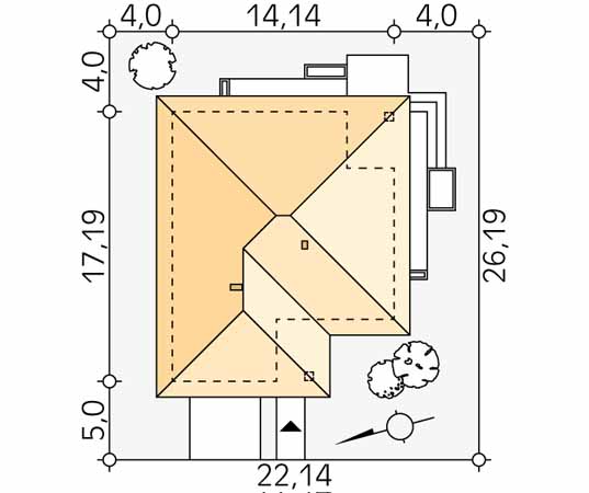 Projekt domu Ariel 9 - usytuowanie na działce