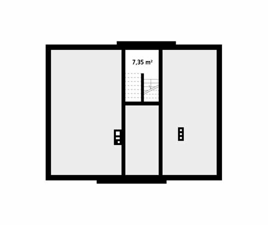 Projekt domu Arion - rzut piwnicy