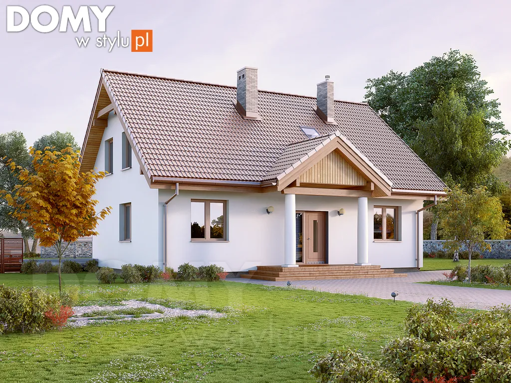 Projekt domu z poddaszem Arion - wizualizacja frontowa