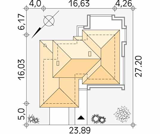 Projekt domu Arizona 3 - usytuowanie na działce