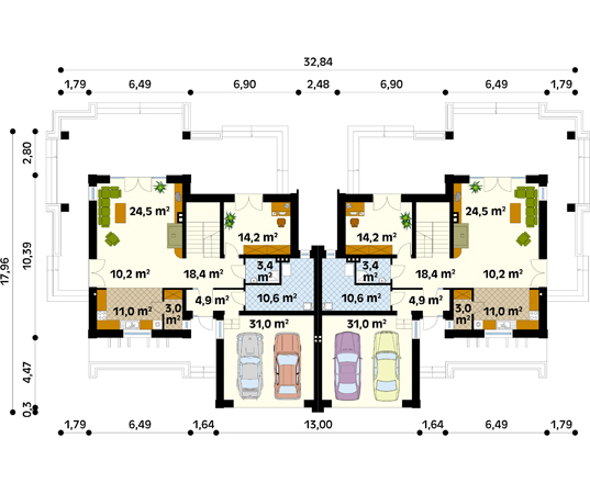 Projekt domu Arizona 4 - rzut parteru