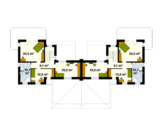 Projekt domu Arizona 4 - rzut poddasza