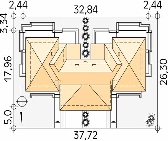 Projekt domu Arizona 4 - usytuowanie na działce