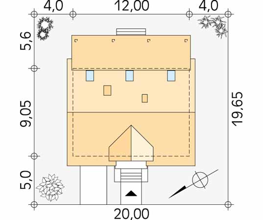 Projekt domu Arnika - usytuowanie na działce
