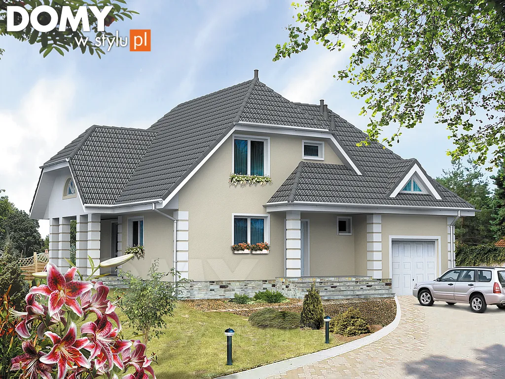 Projekt domu Aronia 2 - wizualizacja frontowa