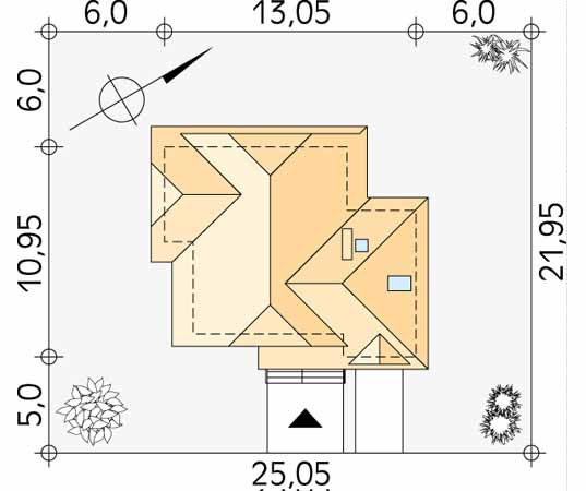 Projekt domu Aronia dr-S - usytuowanie na działce