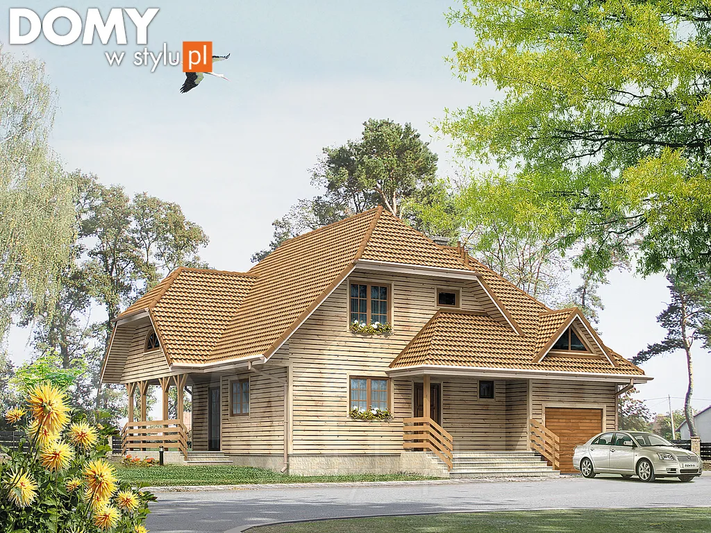 Projekt domu Aronia dr-S - wizualizacja frontowa