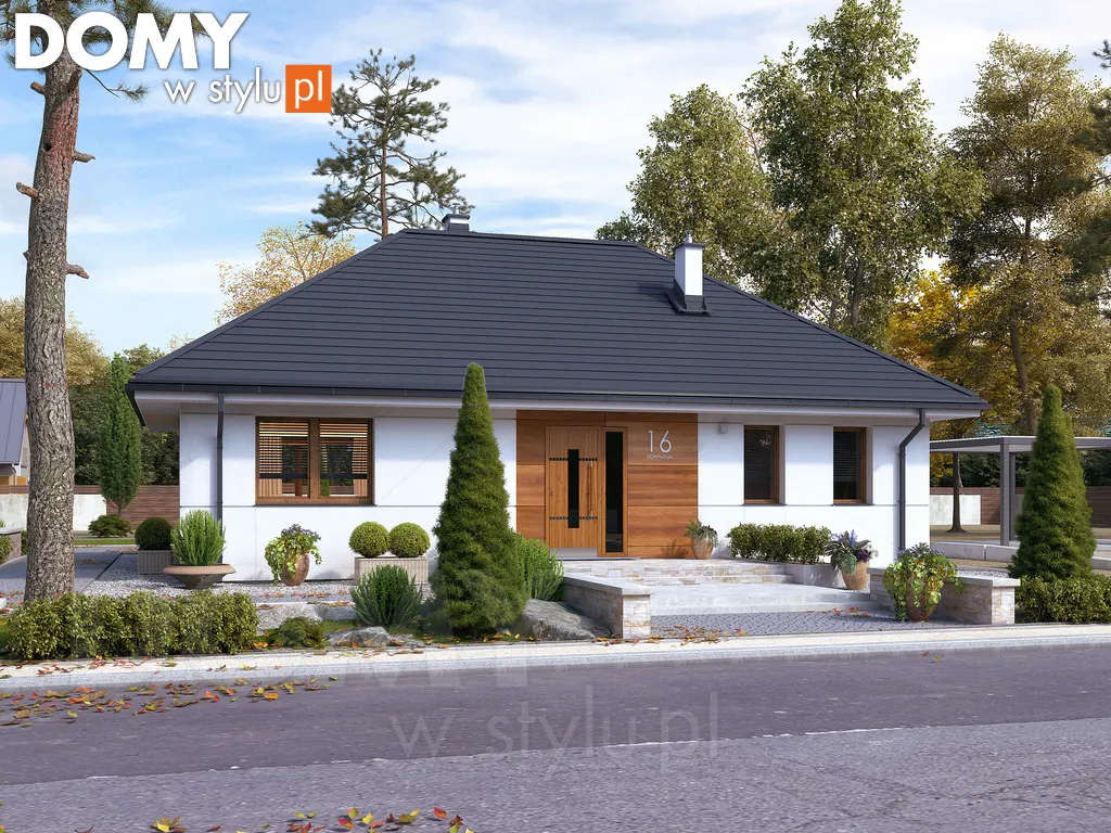 Projekt domu parterowego Aruba 2 - wizualizacja frontowa