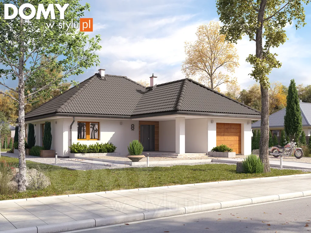 Nowoczesny projekt domu parterowego Aruba 4 - wizualizacja frontowa