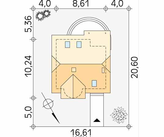 Projekt domu Aśka - usytuowanie na działce