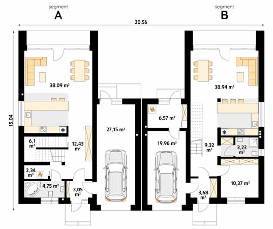 Projekt domu Aspen - rzut parteru