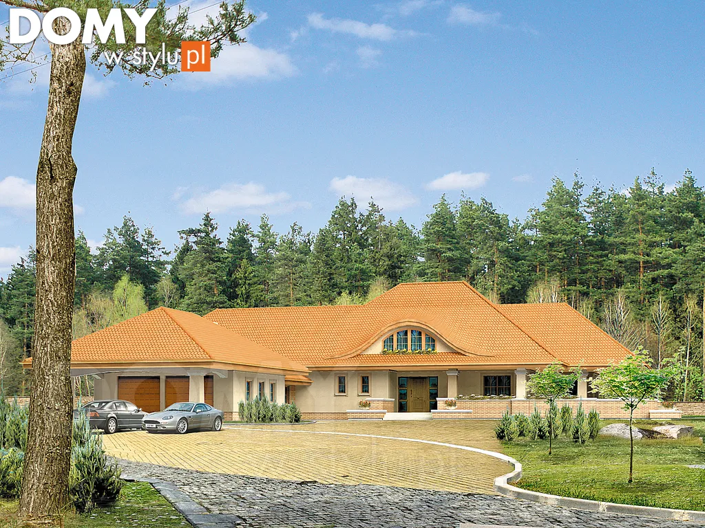 Projekt domu z poddaszem Astron - wizualizacja frontowa