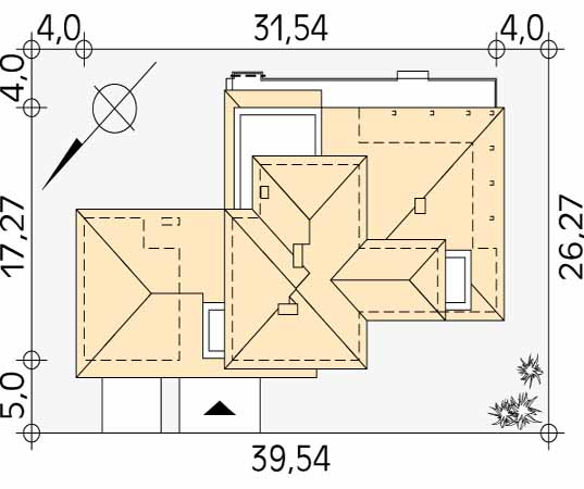 Projekt domu Atena - usytuowanie na działce
