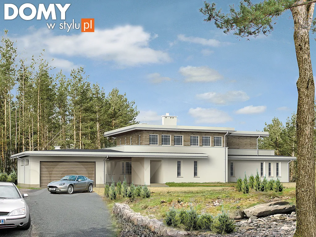 Nowoczesny projekt domu piętrowego Atena - wizualizacja frontowa