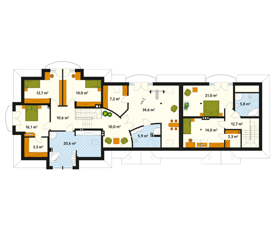 Projekt domu Atol 2 - rzut poddasza